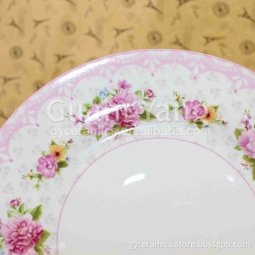 Different Color Available Porcelain Enameled White Porcelain Plate